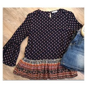 Beach lunch lounge cute bell sleeve top